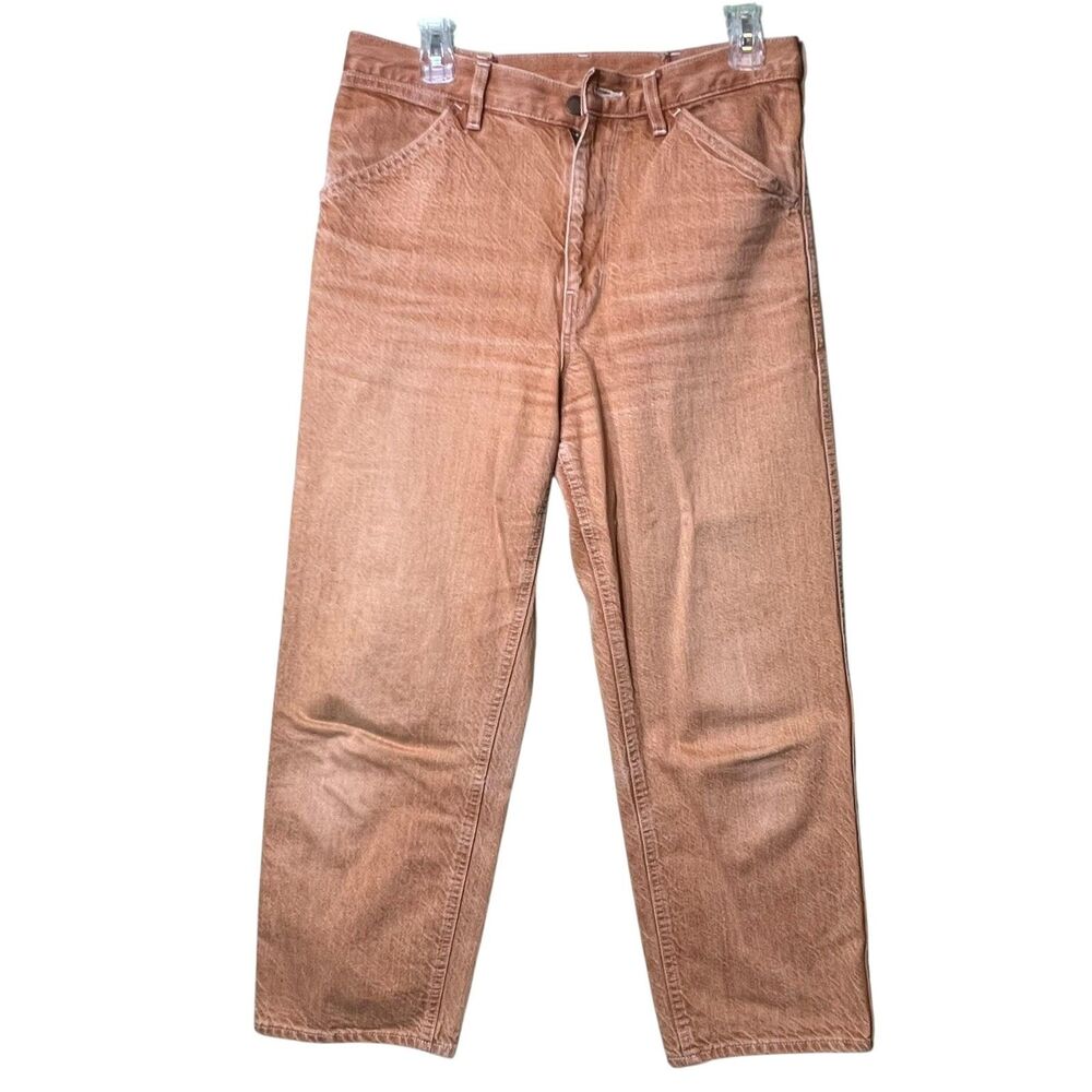 Uniqlo Jeans Women's 28 Burnt Orange Straight Leg Denim Casual Workwear Pants
